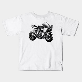 H2R Bike Sketch Art Kids T-Shirt